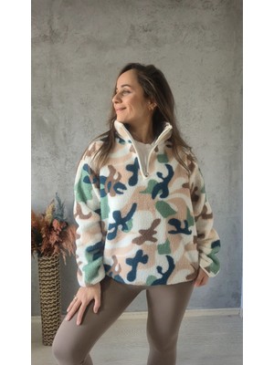Filiz Yılmaz Butik Desenli Peluş Sweat