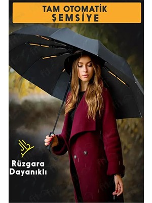 Normadia Şemsiye, Fiber, Otomatik, Rüzgar Dayanıklı, 12 Tel, Taşımalı, Hafif