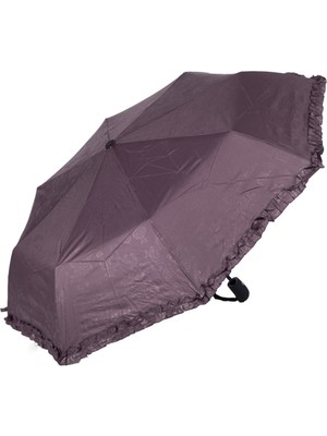 Normadia Mor Çiçek Desenli Tam Otomatik Kadın Şemsiye
