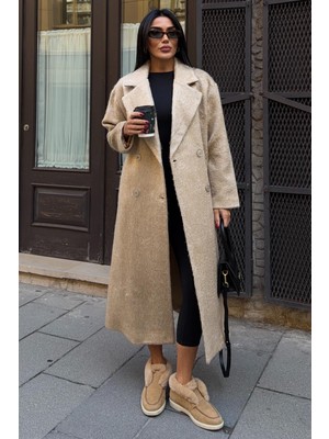 Lijuri Çift Düğmeli Kaşe Kaban 7132