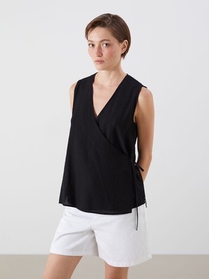 Lc Waikiki Yeni Sezon Kruvaze Yaka Dokulu Bluz