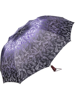 Normadia Mor Çiçek Desenli 10 Telli Kadın Şemsiye, Şık ve Hafif Tasarım