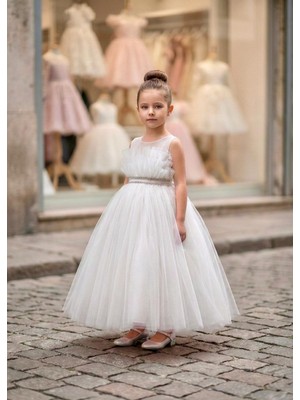 Miaras Kız Çocuk Şık Tasarım Tarlatanlı Abiye