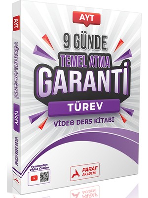 Paraf Akademi Yks Ayt Türev 9 Günde Temel Atma Garanti Video Ders Kitabı Paraf Akademi Yayınları