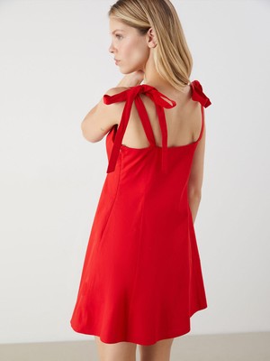 Lc Waikiki Yeni Sezon Kare Yaka Mini Elbise