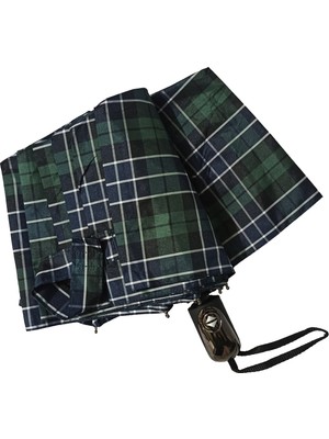 Normadia Ekose Desenli Tam Otomatik Rüzgarlık Şemsiye, Dayanıklı ve Kaliteli