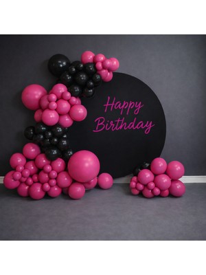 Balonsan Balon Seti 80 Adet ( Fuşya-Siyah )
