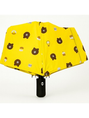 Normadia Renkli 8 Telli Tatlı Ayıcık Katlanabilir Otomatik Yağmur Şemsiyesi