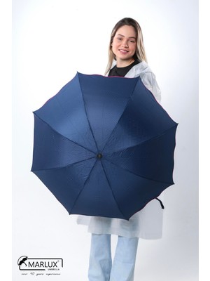 Normadia Mini Puantiye Kadın Şemsiye - Lacivert, Şık ve Hafif Tasarım