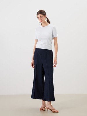 Lc Waikiki Yeni Sezon Beli Lastikli Geniş Paça Kadın Pileli Pantolon