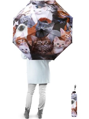 Normadia Rüzgarlı Havalara Dayanaklı 8 Telli Yavru Kedi Şemsiye