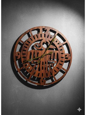 Kaktüs Jack Ahşap Premium Dev(47 Cm) Dekoratif Duvar Saati