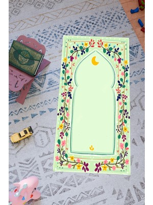 Charmbi Çocuklar Için Özel Tasarım Seccade – Kaymaz Taban & Renkli Desenler Dijital Baskı