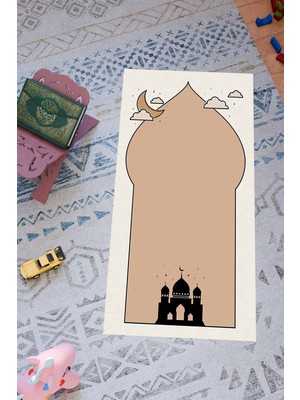 Charmbi Çocuklar Için Özel Tasarım Seccade – Kaymaz Taban & Renkli Desenler Dijital Baskı