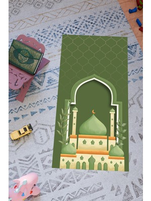 Charmbi Çocuklar Için Özel Tasarım Seccade – Kaymaz Taban & Renkli Desenler Dijital Baskı