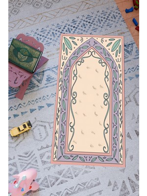 Charmbi Çocuklar Için Özel Tasarım Seccade – Kaymaz Taban & Renkli Desenler Dijital Baskı