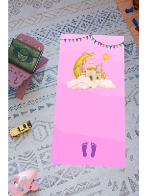 Charmbi Çocuklar Için Özel Tasarım Seccade – Kaymaz Taban & Renkli Desenler Dijital Baskı