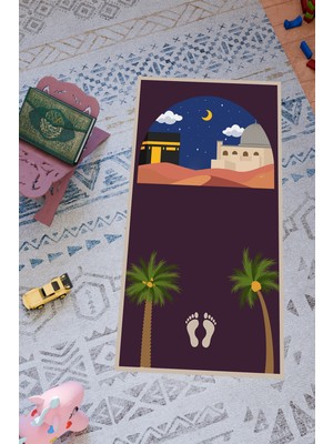 Charmbi Çocuklar Için Özel Tasarım Seccade – Kaymaz Taban & Renkli Desenler Dijital Baskı