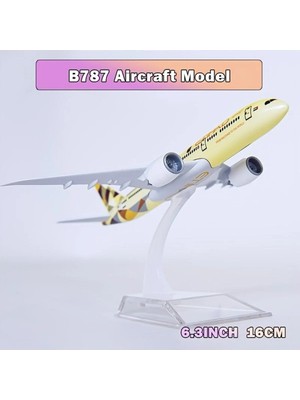 Aircraft Etihad Airways Boeing 787 Metal Model Uçak 16 cm 1/400