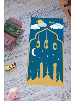 Charmbi Çocuklar Için Özel Tasarım Seccade – Kaymaz Taban & Renkli Desenler Dijital Baskı