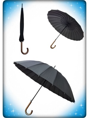 Normadia 24 Tellili Ultra Fiber Güçlendirilmiş Unisex Rüzgarlı Şemsiye