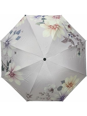 Normadia Çiçek Desenli Katlanabilir Otomatik Şemsiye, Pratik ve Şık Tasarım