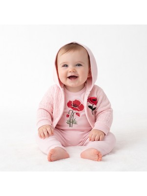 Milays Kız Bebek %100 Pamuk 0-3 Ay Premium Kalite Set