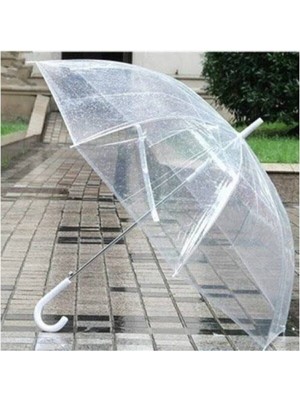 Normadia Şeffaf Baston Şemsiye, Hafif ve Dayanıklı Koruma Aracı
