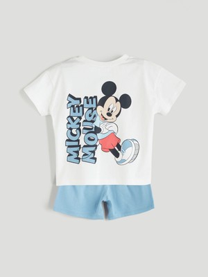 Lc Waikiki Yeni Sezon Mickey Mouse Baskılı Erkek Bebek Şortlu Takım