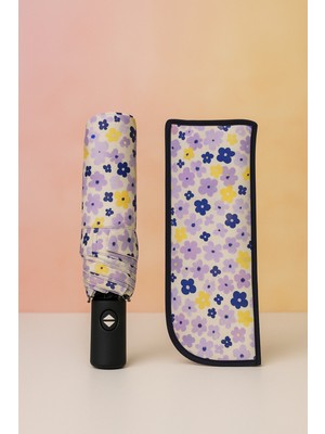 Normadia Full Fonksiyon Çiçek Desenli Fiber Tel Kadın Şemsiye