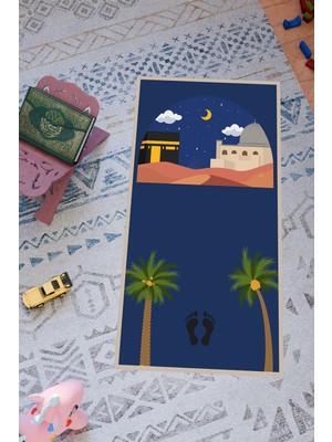 Charmbi Çocuklar Için Özel Tasarım Seccade – Kaymaz Taban & Renkli Desenler Dijital Baskı