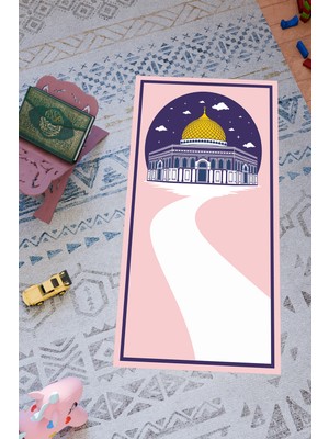 Charmbi Çocuklar Için Özel Tasarım Seccade – Kaymaz Taban & Renkli Desenler Dijital Baskı