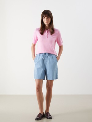 Lc Waikiki Yeni Sezon Beli Lastikli Kadın Jean Şort