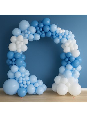 Balonsan Balon Seti 105 Adet ( Beyaz-Açık Mavi-Derin Okyanus)