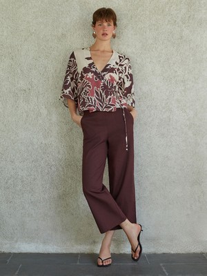 Lc Waikiki Yeni Sezon Beli Lastikli Geniş Paça Kadın Pantolon