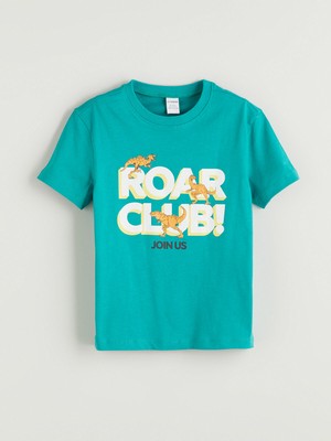 Lc Waikiki Yeni Sezon Bisiklet Yaka Baskılı Erkek Çocuk Tişört