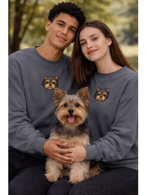 Muhtar Store Shih Tzu Köpek Desenli Sevgili Sweatshirt – Unisex Çift Kombini