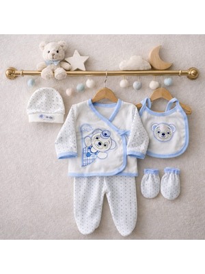 Organik Pamuk 5 Li Yenidoğan Hastane Çıkışı Seti