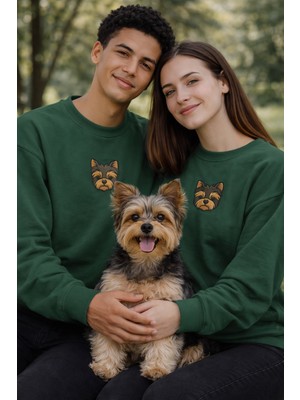 Muhtar Store Shih Tzu Köpek Desenli Sevgili Sweatshirt – Unisex Çift Kombini