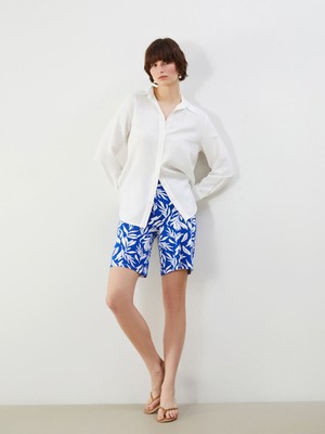 Lc Waikiki Yeni Sezon Beli Lastikli Desenli Kadın Şort