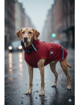 Su Geçirmez Softshell Köpek Yağmurluğu – Ayarlanabilir Boyun/göğüs, Tasma Fermuar Açıklıklı