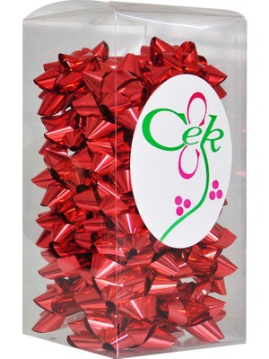 Muka Renkli Hediye Paketi Süsü Fiyonk  9,5 cm 24 Adet