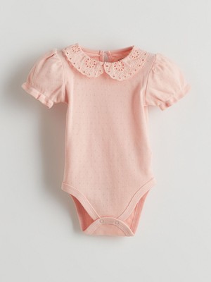 Lc Waikiki Yeni Sezon Çiçekli Pamuklu Kız Bebek Çıtçıtlı Bodysuit