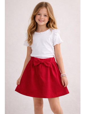 Ugly Duck 06-14 Yaş Fiyonklu Etek - Kırmızı