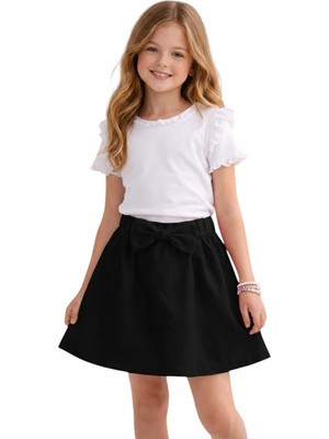 Ugly Duck 06-14 Yaş Fiyonklu Etek - Siyah