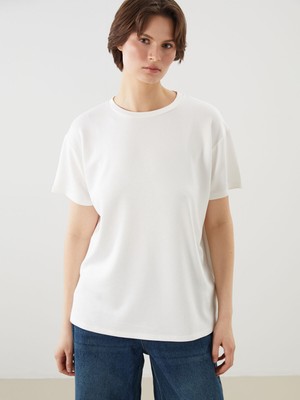 Lc Waikiki Yeni Sezon Bisiklet Yaka Kadın Tişört