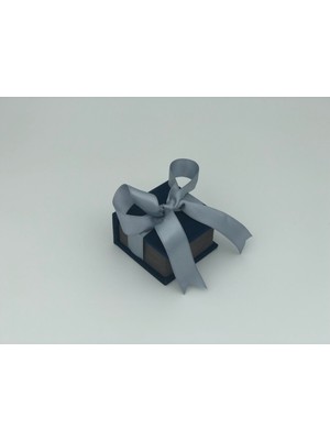 Hayran Kutu Ahşap Kadife Kurdeleli Elit Yüzük Kutusu