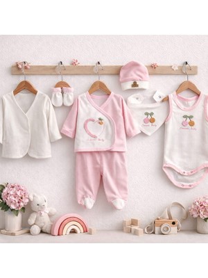 Organik Pamuklu 8 Li Yenidoğan Hastane Çıkışı Seti