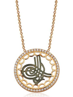 Noip 925 Ayar Gümüş Tuğralı Kadın Gümüş Kolye PT2610172 (944)