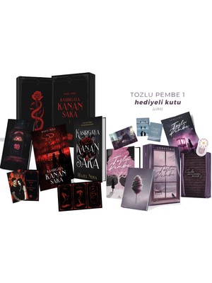 Ephesus Yayınları Kasırgaya Kanan Saka 1 Hediyeli Özel Kutu ve Tozlu Pembe 1 Hediyeli Kutulu Ciltli